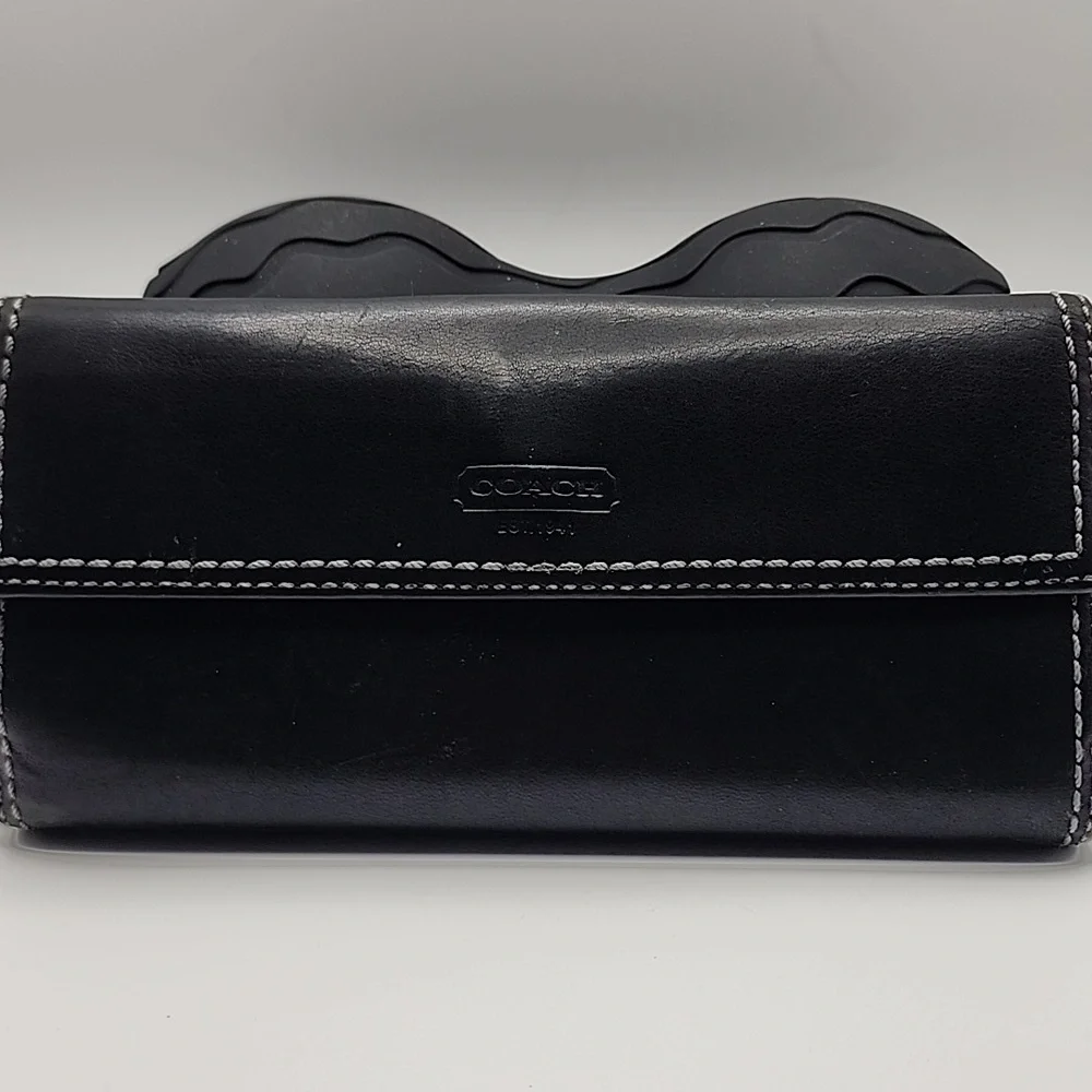 Elegant Coach Black/lavender Leather‎ Women's Bag
